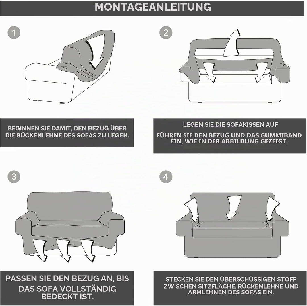 Martina Home Sofabezug 3 Plätze, Braun(Leather) 3 Sitzer (170 bis 220 cm) Braun(leather), 3 Sitzer (