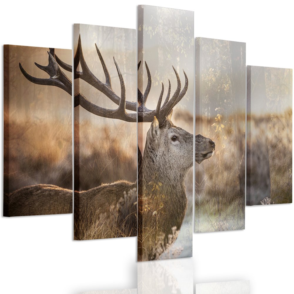 Feeby. Leinwandbild - 5 Teile - Bilder, Wand Bild, Wandbilder, Kunstdruck XXL, 5-Teilig, Typ A, 150x