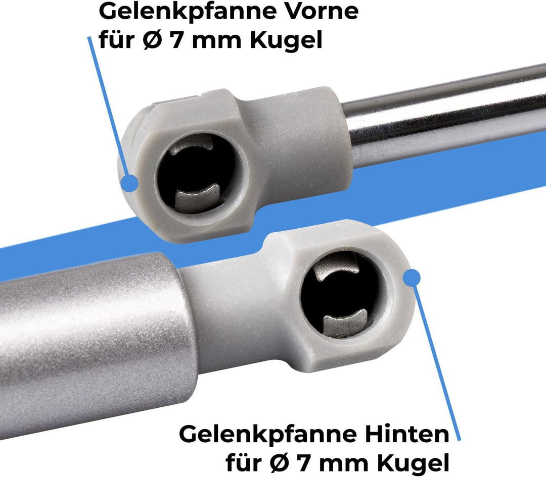 Stahlia Gasdruckfeder 250N (2 Stück) Gasdruckdämpfer Ersatz für Lift-O-Mat Kompressionsfeder Klappen