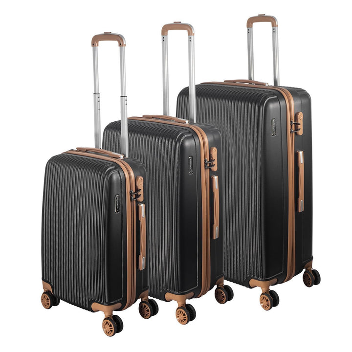 Hartschalenkoffer Set 3 Teilig, Kratzresistente Premium ABS-Hartschale, 55 64 74 cm, 360-Grad-Doppel