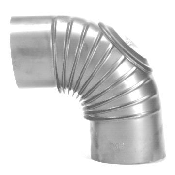 FIREFIX FAL Bogen 90°, starr, mit Reinigungstür, ø 110 mm - Ofenrohre aus Stahlblech, 0,6 mm stark,