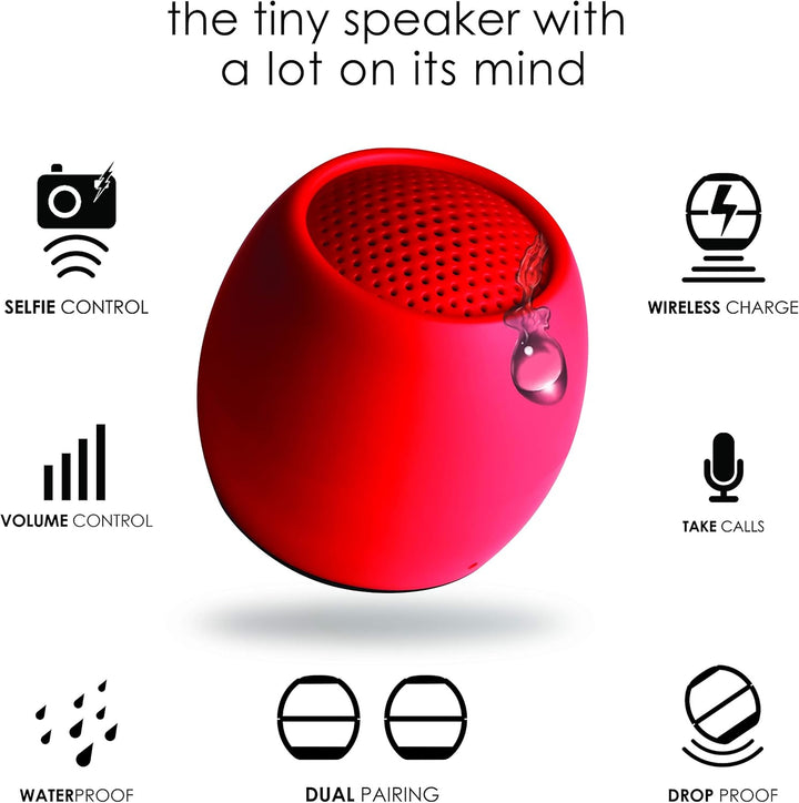 Boompods Zero Mini Bluetooth Lautsprecher - tragbarer Outdoor Lautsprecher, IPX6 Wasserschutz & 5 St