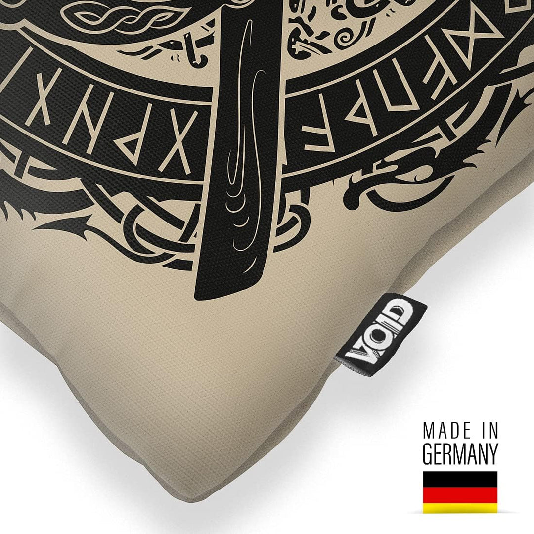 VOID Wikinger Helm Wappen Kissenbezug Kissenhülle Sofakissen Kissen Deko Outdoor-Kissen Dekokissen,