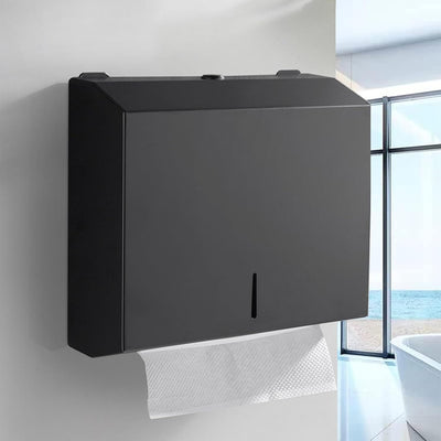 Papierhandtuchspender, Edelstahl Handtuchspender abschliessbar, Falttuchspender Papiertuchspender C/