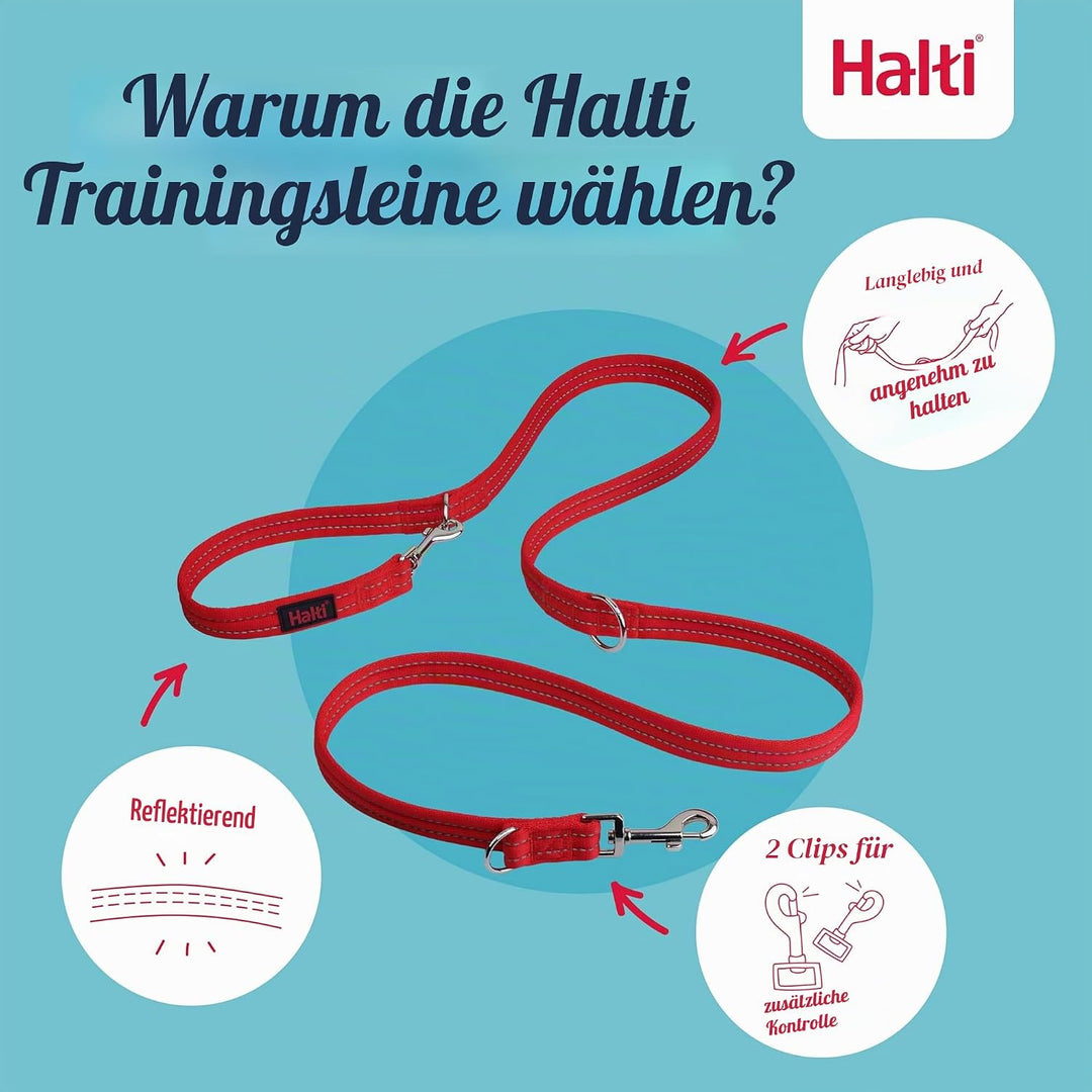 HALTI Doppelführleine - Multifunktionale Hundeleine zum Trainieren und Gassigehen mit Ihrem Hund. Le