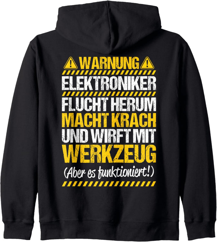 Elektriker Wirft Mit Werkzeug Elektroniker Kapuzenjacke