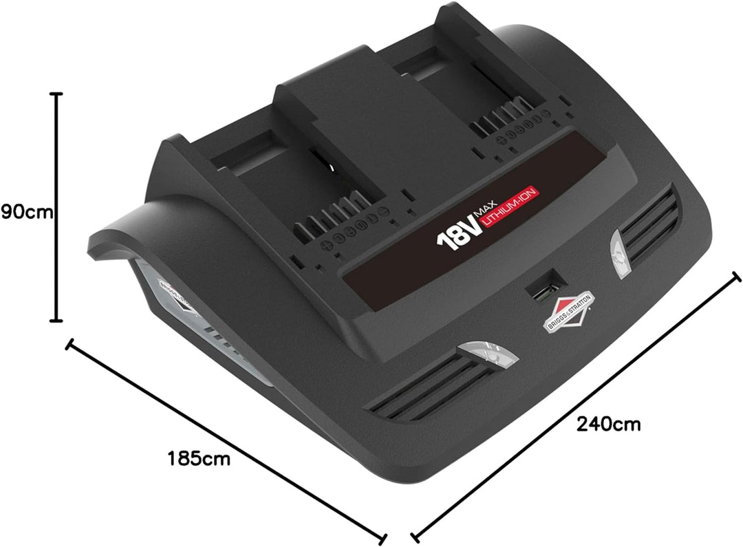 Briggs & Stratton 1697084 18V Lithium-Ionen-Akku Dual-Ladegerät (für Murray 18V) Zweifach-Ladegerät,
