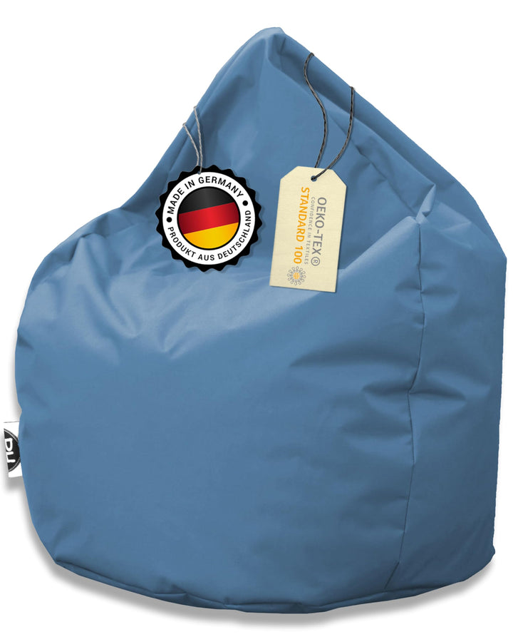 PATCH HOME Patchhome Sitzsack Tropfenform mit Reissverschluss Nachfüllbar - für In &amp; Outdoor - mit S