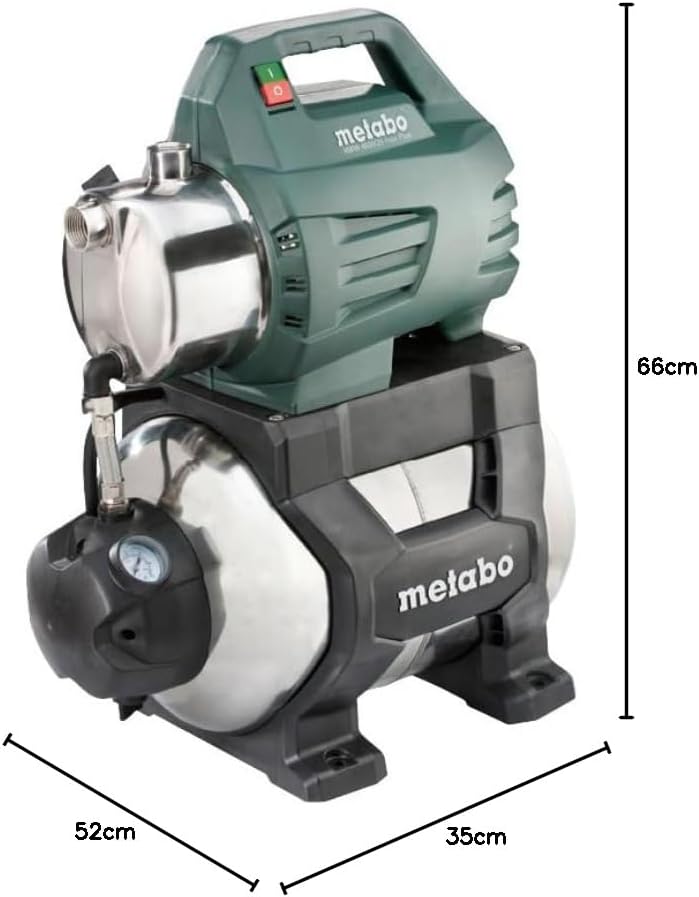 Metabo Hauswasserwerk HWW 4500/25 Inox Plus (600973000) Karton, Nennaufnahmeleistung: 1300 W, Max. F