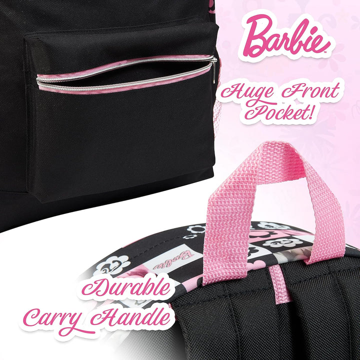 Barbie Kinderrucksack Mädchen, Geräumig Kinderrucksack mit Verstellbaren Trägern, Kindergarten Rucks