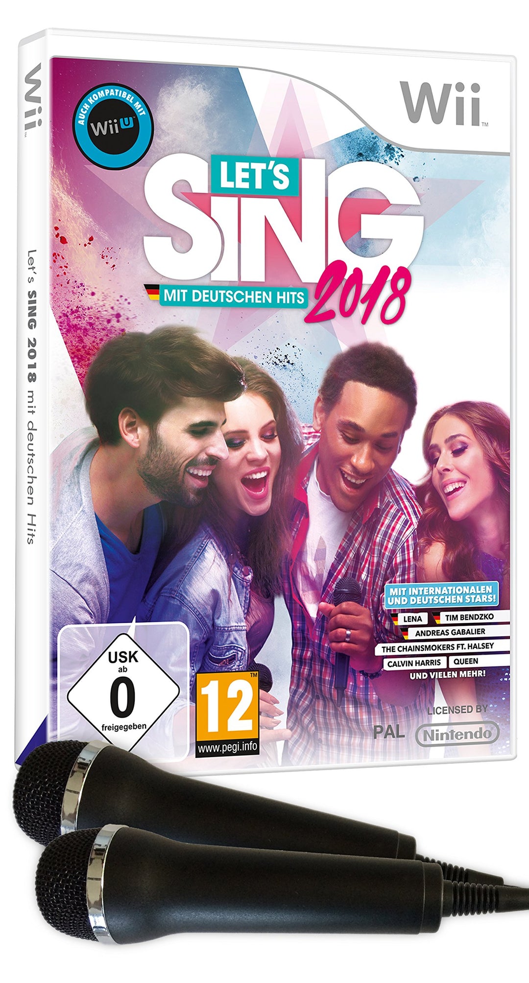 Let's Sing 2018 mit Deutschen Hits + 2 Mics [Wii + Wii U] Nintendo Wii Standard+2