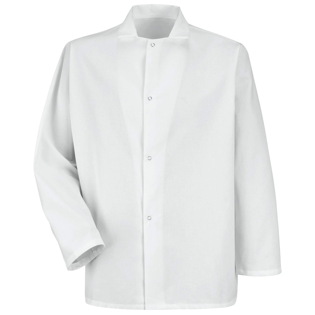 Red Kap Herren Kurzer Metzgermantel mit Greifer Vorne Gripper Front Kurzmantel M Weiss, M Weiss