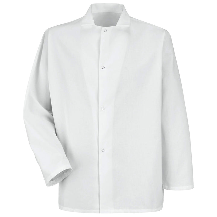 Red Kap Herren Kurzer Metzgermantel mit Greifer Vorne Gripper Front Kurzmantel M Weiss, M Weiss
