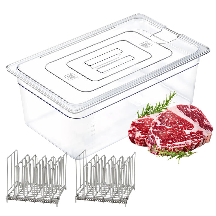 Sous Vide Garbehälter,Niedertemperatur-Slow Cooker mit Deckel, Fassungsvermögen 25 Liter mit Deckel