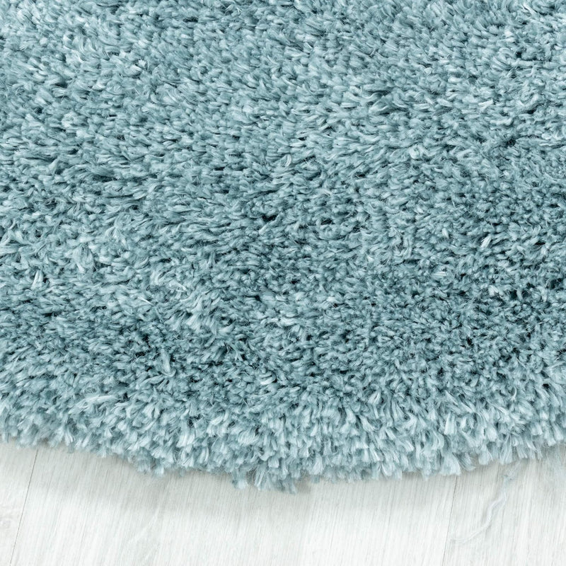 HomebyHome Teppich Wohnzimmer Hochflor Shaggy 50 mm Florhöhe Blau 80x150 cm - Teppich Schlafzimmer L