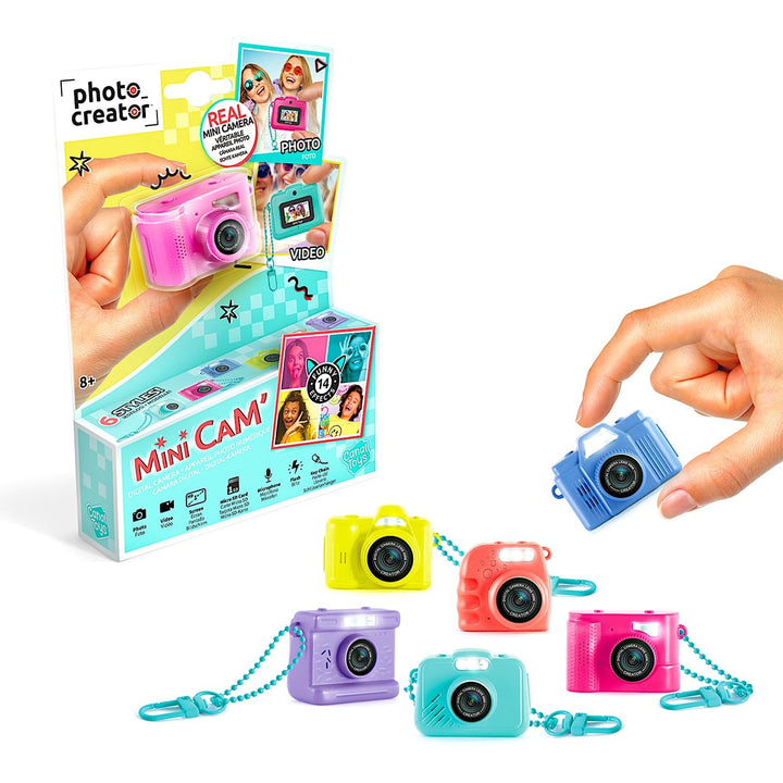 Photo Creator Mini Cam Digitalkamera, 1GB SD-Karte, wiederaufladbar, 6 Farben