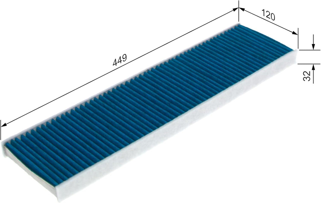Bosch A8579 - Innenraumfilter FILTER+pro antibakteriell, wirksam gegen übel riechende Gase, Viren, S