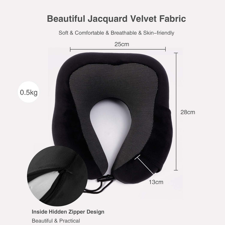 FANDARE Nackenkissen Reisekissen aus Memory-Schaum Neck Pillow Damen Herren Nackenhörnchen Nackenstü