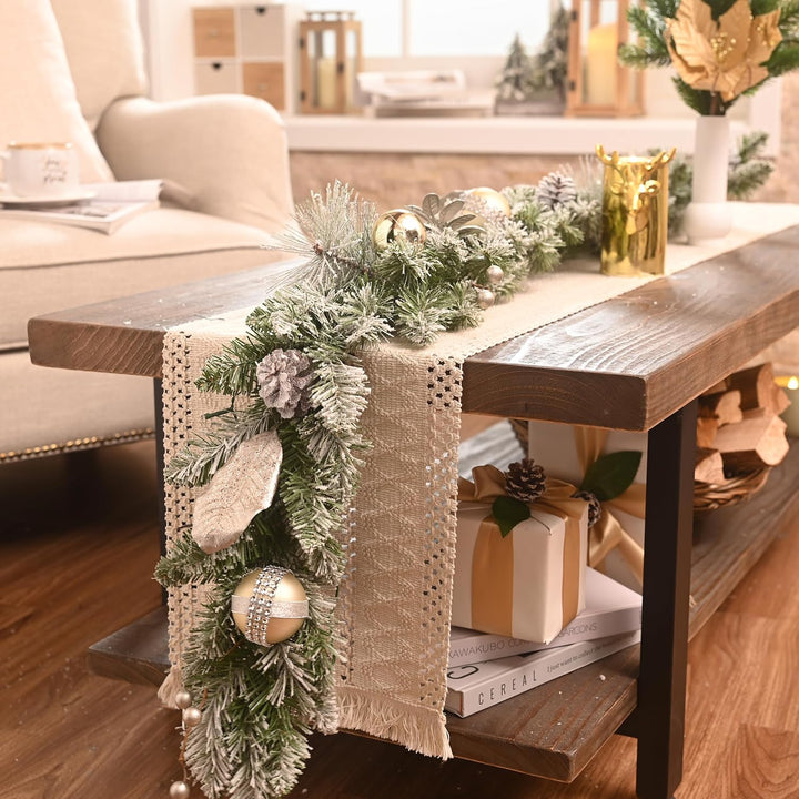 Valery Madelyn 152CM Weihnachtsgirlande mit 20 Led Lichtern und Timer Funktion, künstliche Weihnacht