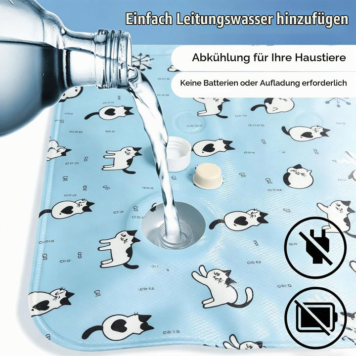 Kühlmatte Hund Katze Selbstfüllend 60×90cm,XL Kühldecke Hund Mit Ungiftigem Dünnes Gel,Faltbar leich