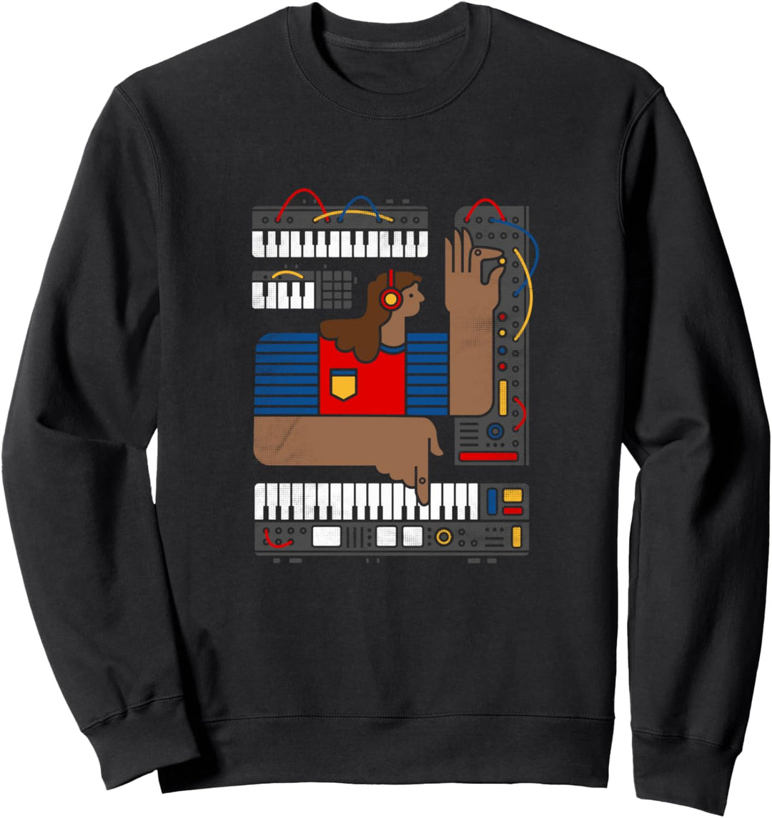 Synthesizer Analog Modular Synth Studio Gear Vintage Sweatshirt