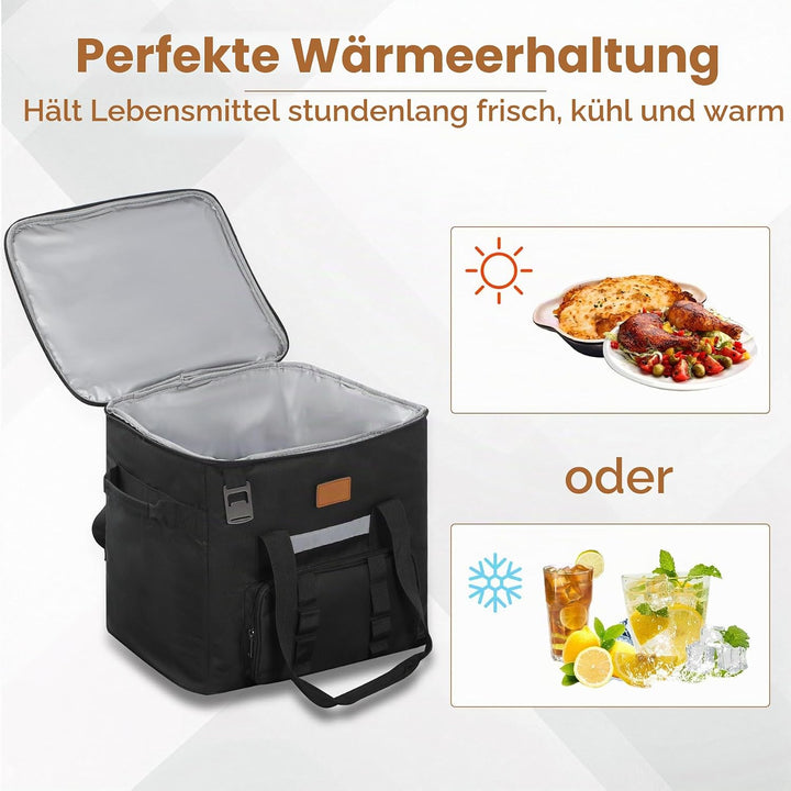 REDCAMP 40L Kühltasche, Grosse Thermotasche Lunchtasche mit Fronttasche Flaschenöffner, XL wasserdic