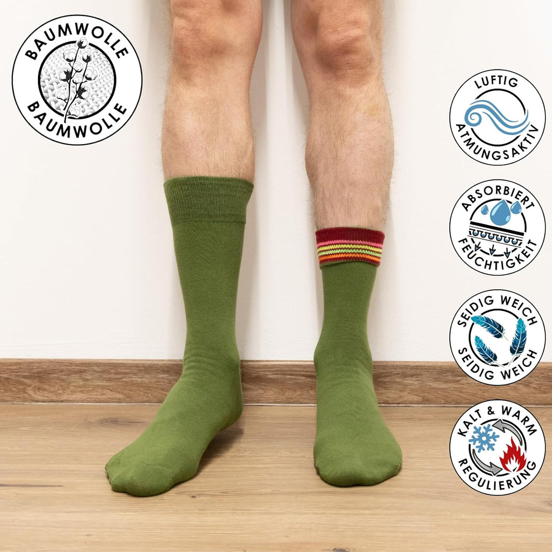 gigando – Socken Herren Baumwolle Uni Farben 3er, 4er, 5er, 6er oder 8er Pack in Premiumqualität – s