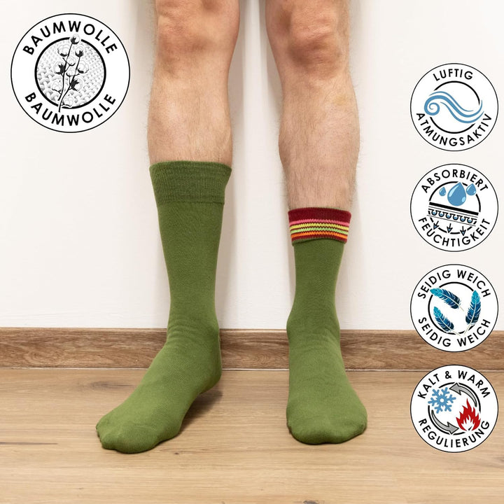 gigando – Socken Herren Baumwolle Uni Farben 3er, 4er, 5er, 6er oder 8er Pack in Premiumqualität – s