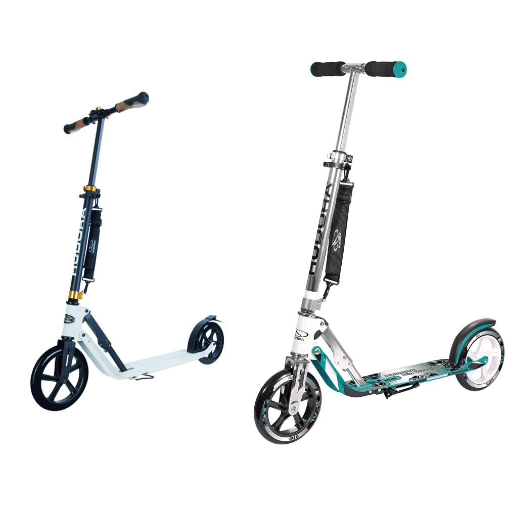 HUDORA BigWheel Style 230 Scooter - Stabiler Aluminium-Roller mit grosser Trittfläche - Höhenverstel