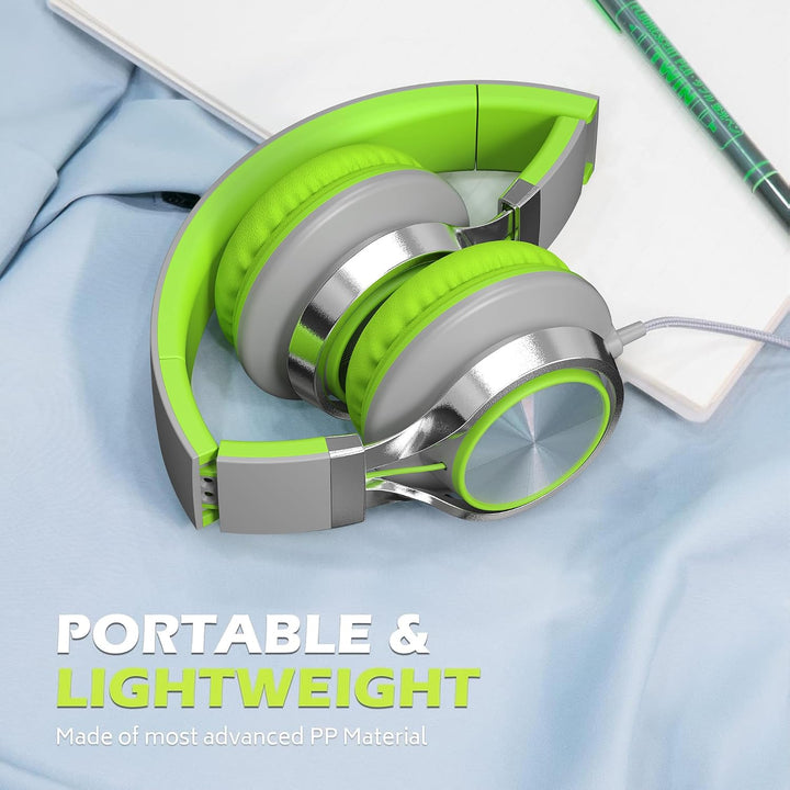 AILIHEN C8 Kopfhörer mit Kabel Mikrofon und Lautstärkeregler Faltbar 3,5mm Headsets On-Ear für Smart