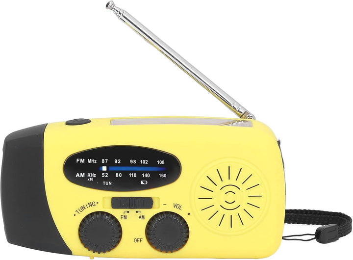 Solarhand -Kurbel Radio, Notfallradio FM/AM/WB (NOAA), mit Taschenlampen -LED -Licht, 360 ° Rotatabl