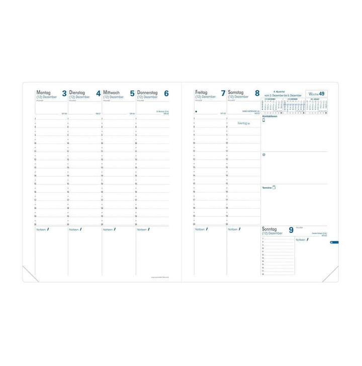QuoVadis Terminkalender "Trinote" 18x24cm schwarz 28078Q, Kalender