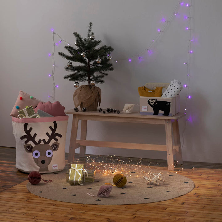 3 Sprouts Korb Kinderzimmer - Spielzeugkorb für Spielzeug Aufbewahrung, Wäschekorb Kinder - Aufbewah