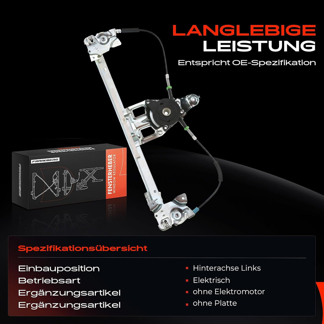 Frankberg Fensterheber Hinten Links Kompatibel mit S-Klasse W140 300SE 400SE 500SE 600SE S280 S300 S
