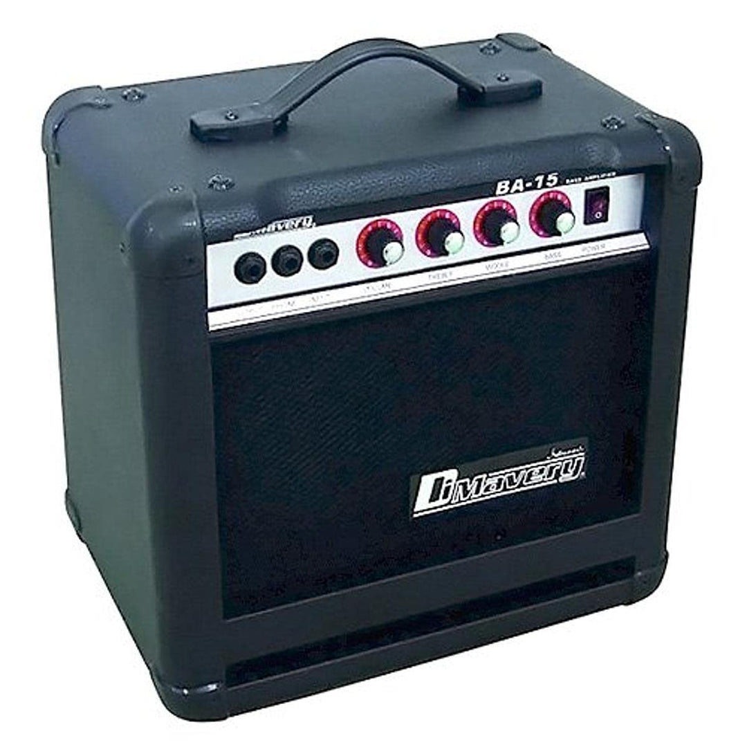DIMAVERY BA-15 Bass-Verstärker 15W sw | 15-W-Gitarrenverstärker