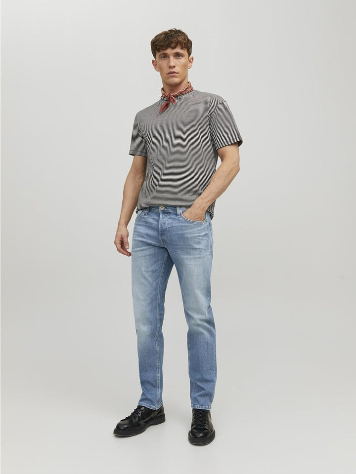 JACK &amp; JONES Male Tapered Fit Jeans JJIMIKE JJORIGINAL JOS 011 NOOS Tapered Fit Jeans 27W / 30L Blue