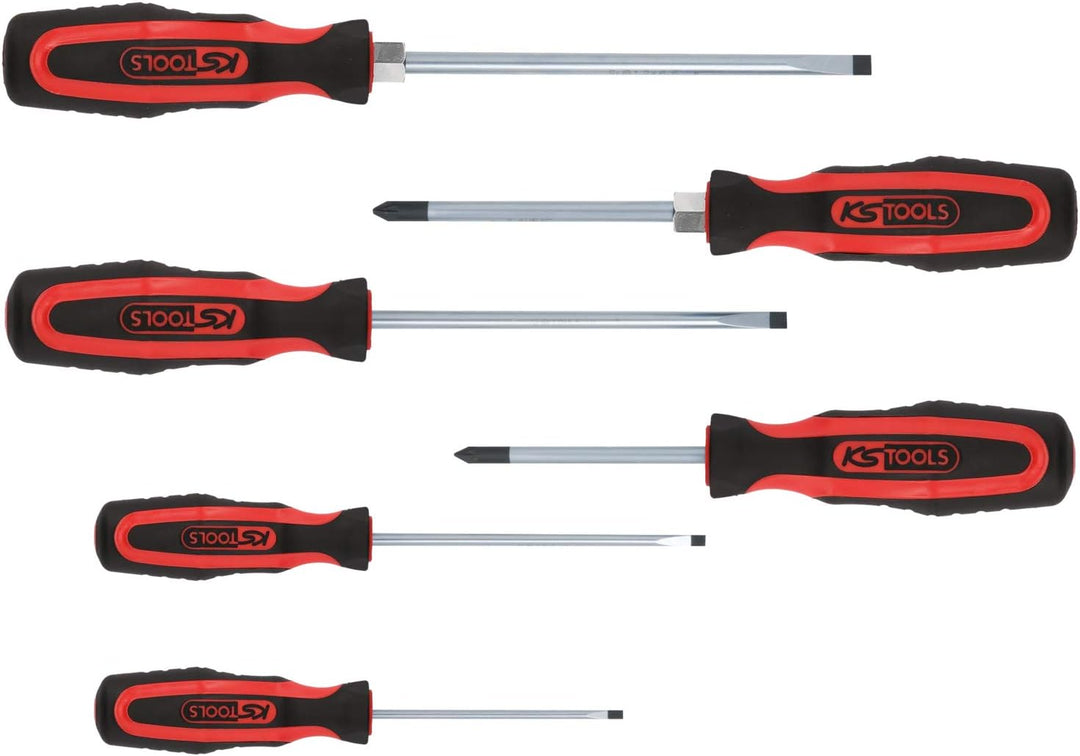 KS Tools 159.0020 ERGOTORQUEplus Schraubendreher-Satz, 6-tlg. Schlitz, PZ