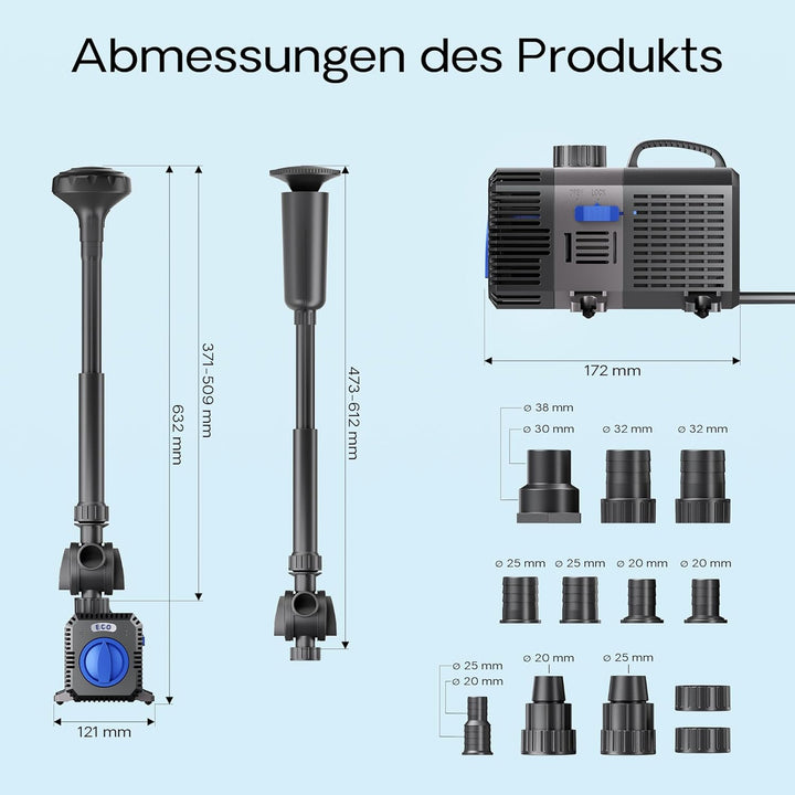SunSun CTP-2803 SuperECO Springbrunnenpumpe Fontäne 3000l/h 10W