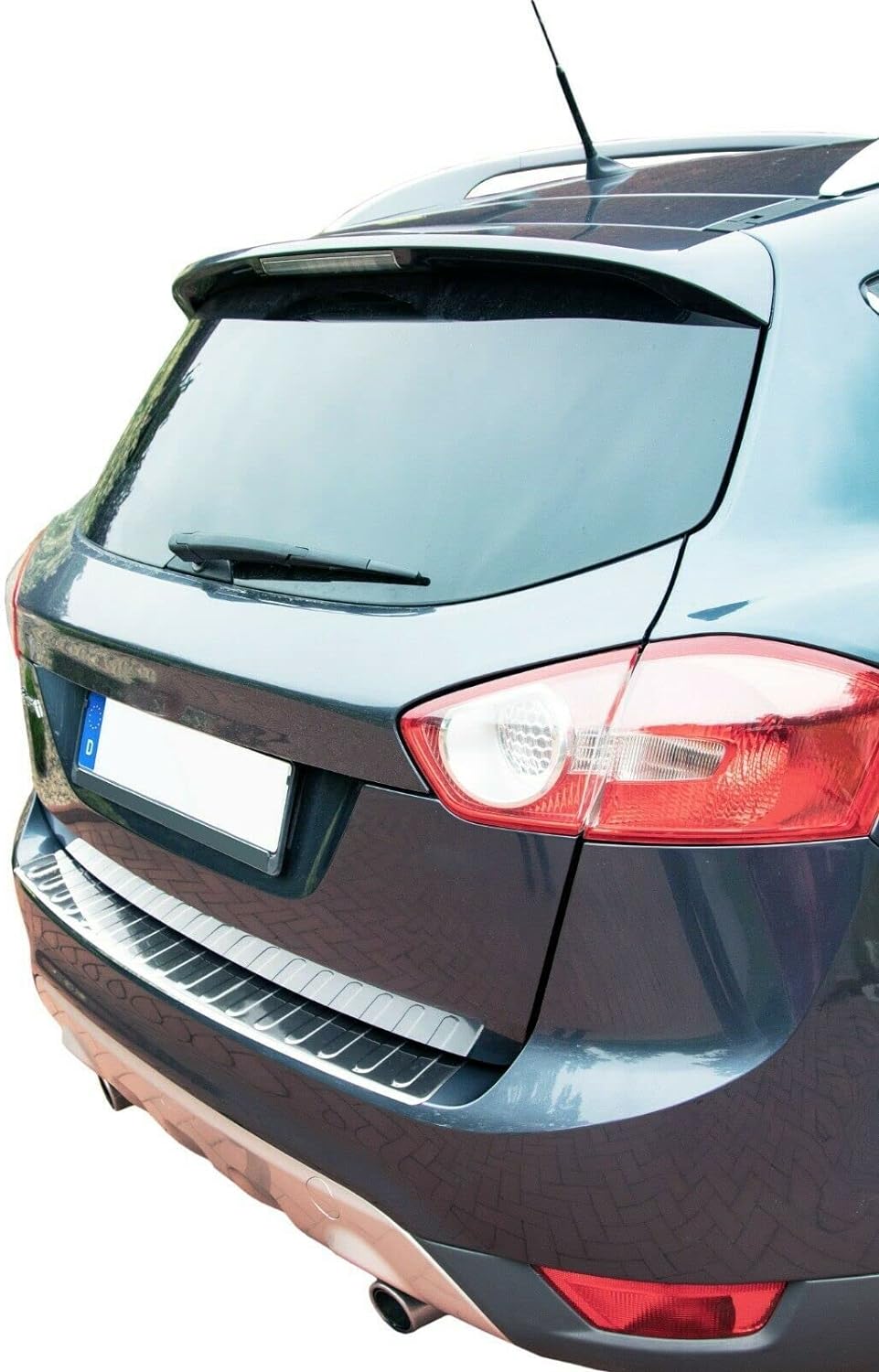 Ladekantenschutz Edelstahl CHROM kompatibel für FORD KUGA I | 2008-2012 | mit Abkantung | premium Qu