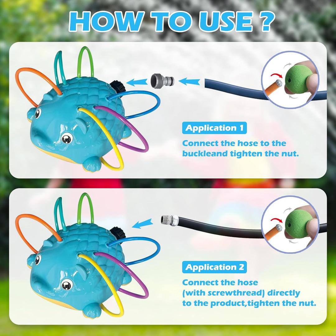2-in-1-Wassersprinkler-Spielzeug für Erwachsene, Bewässerungsspielzeug für den Garten im Freien mit