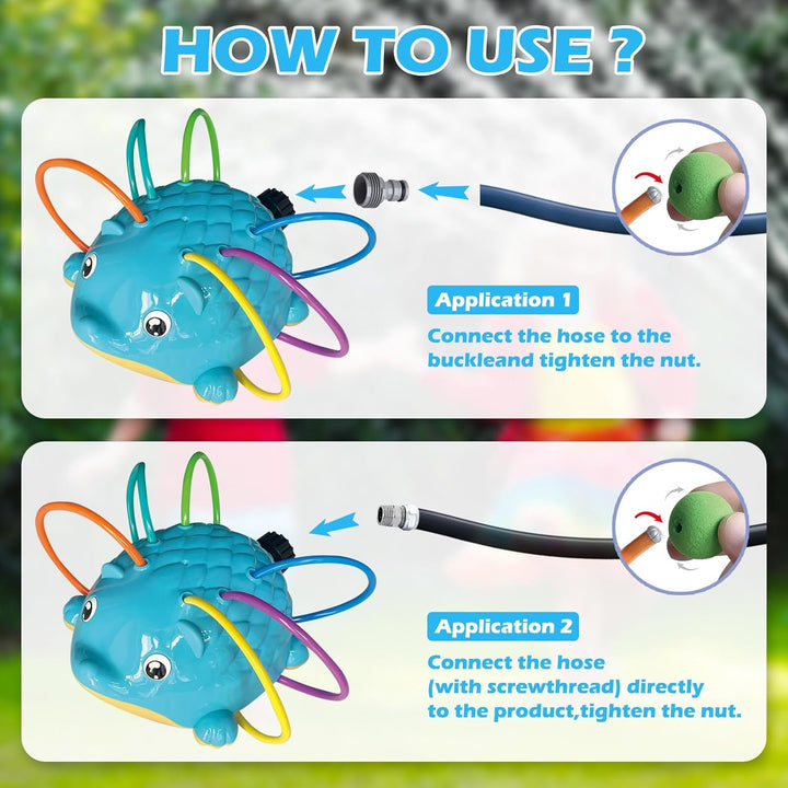 2-in-1-Wassersprinkler-Spielzeug für Erwachsene, Bewässerungsspielzeug für den Garten im Freien mit