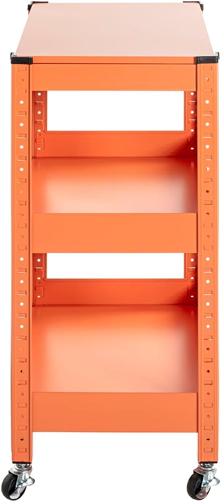 HAKU Möbel Servierwagen, orange, Metall - Masse: B 50 x H 75 x T 32 cm, Style: Modern, Orange
