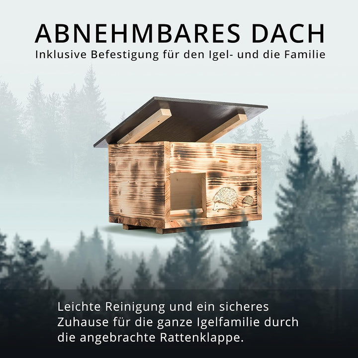 Igelhaus Neu Gebrannt (IG3) Igelhäuser Igelfutterhaus Igelhütte - Igelhaus mit Rattenklappe - mit Bo