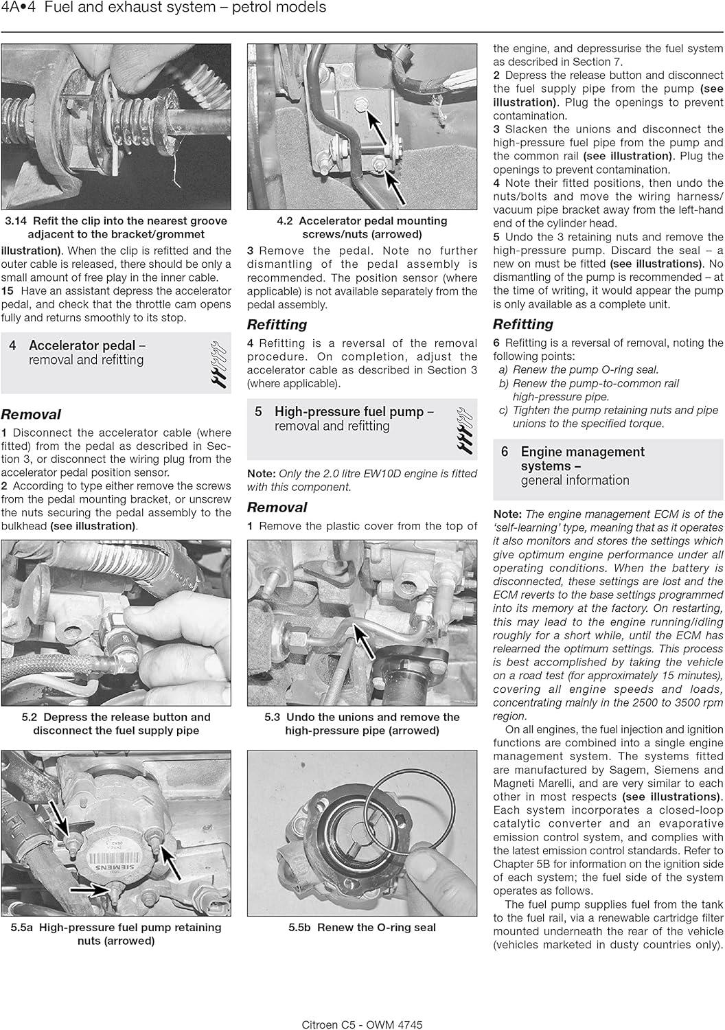 Citroen C5 Owners Workshop Manual