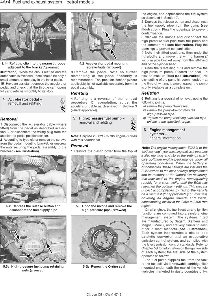 Citroen C5 Owners Workshop Manual