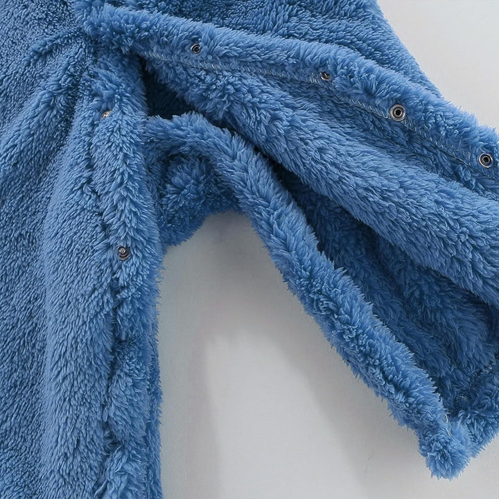 Neugeborenes Baby Bär Schneeanzug Kleinkind Fleece Strampler Baby mit Kapuze Jumpsuit Winter Warm Ou