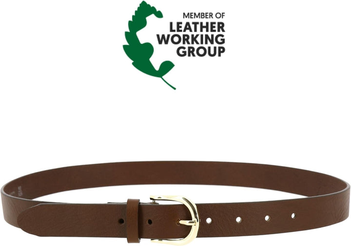 FASHIONGEN - Damengürtel aus pflanzlich gegerbtem Vollnarbenleder, 3 cm breiter ledergürtel, Damengü