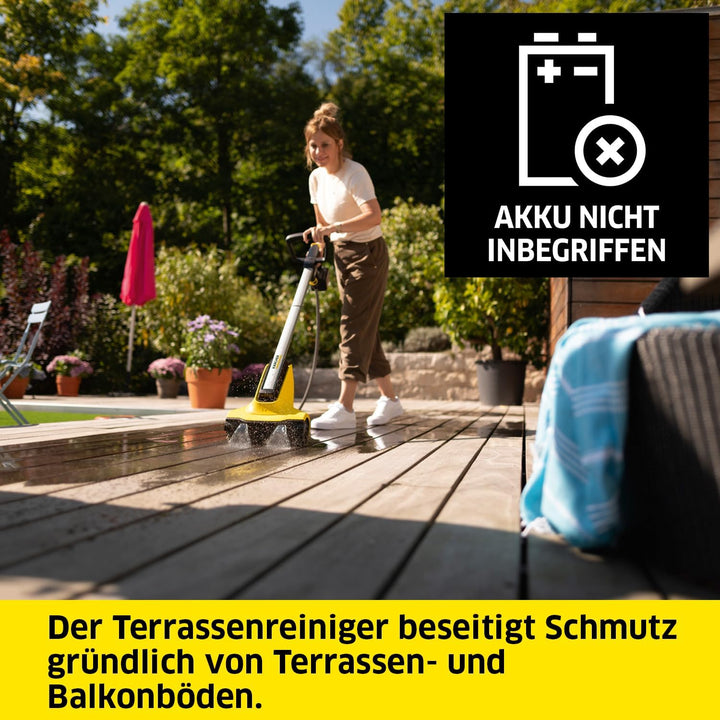 Kärcher 18 V Akku-Terrassenreiniger PCL 3-18, Druck: max. 10 bar, Wasserdurchfluss bei 4 bar: max. 1