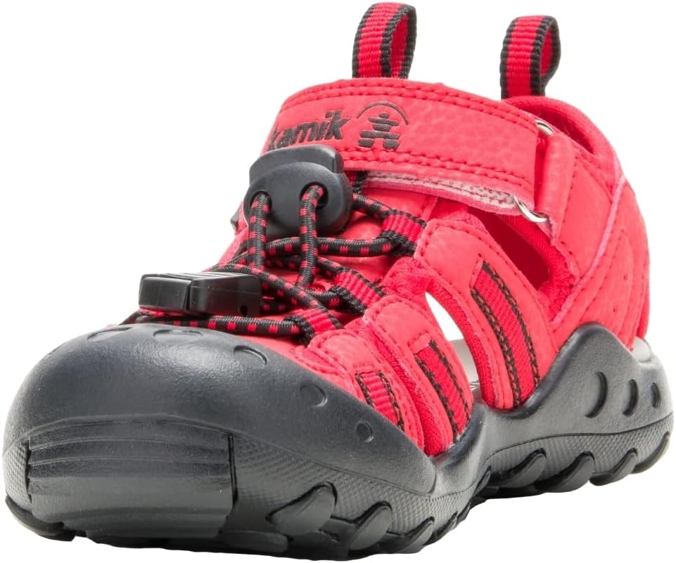Kamik Unisex Kinder Crab Flache Sandale 16 EU Rot, 16 EU Rot