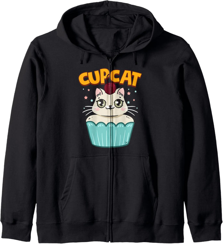 Kids Cartoon Kawaii Manga Anime Cat Cupcake Kitty Cupcat Kapuzenjacke
